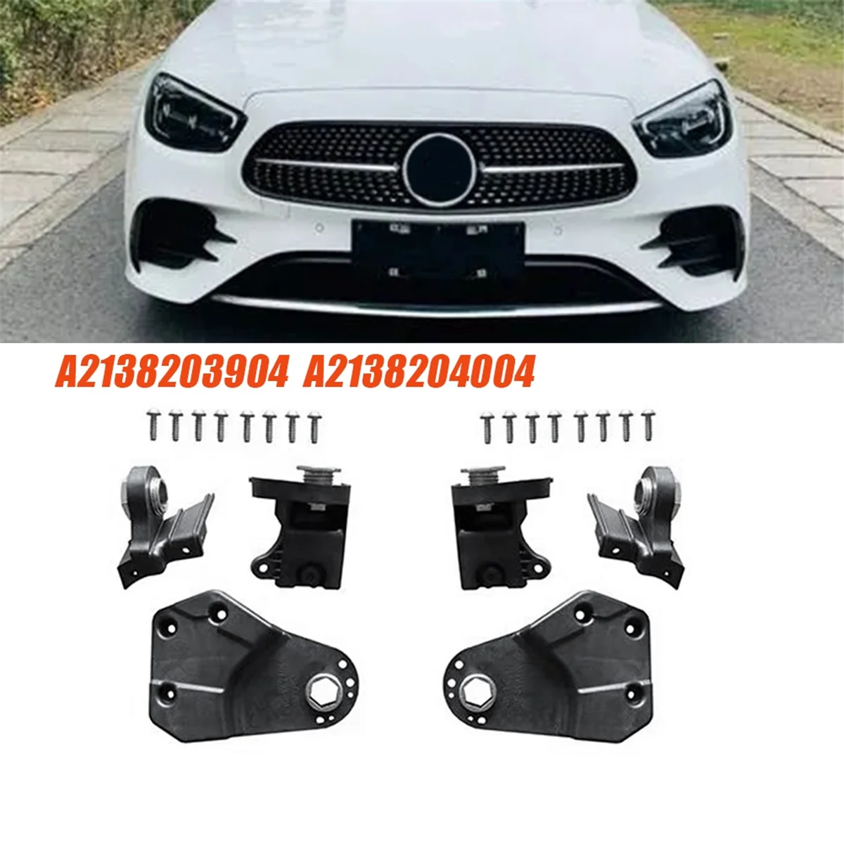 1Pair Headlight Holder Repair Bracket Mount Kits A2138203904 A2138204004 for Mercedes Benz E Class W213 2021-2023