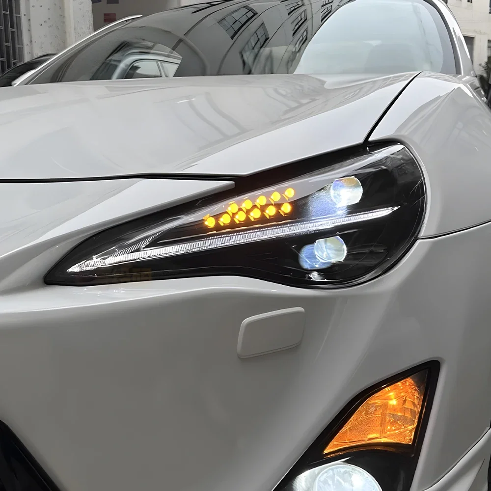 Modified Car Front Lamp for Toyota GT86 Subaru BRZ 2012-2020 LED Auto Headlight Assembly Upgrade Dynamic Bifocal Lens Accessory
