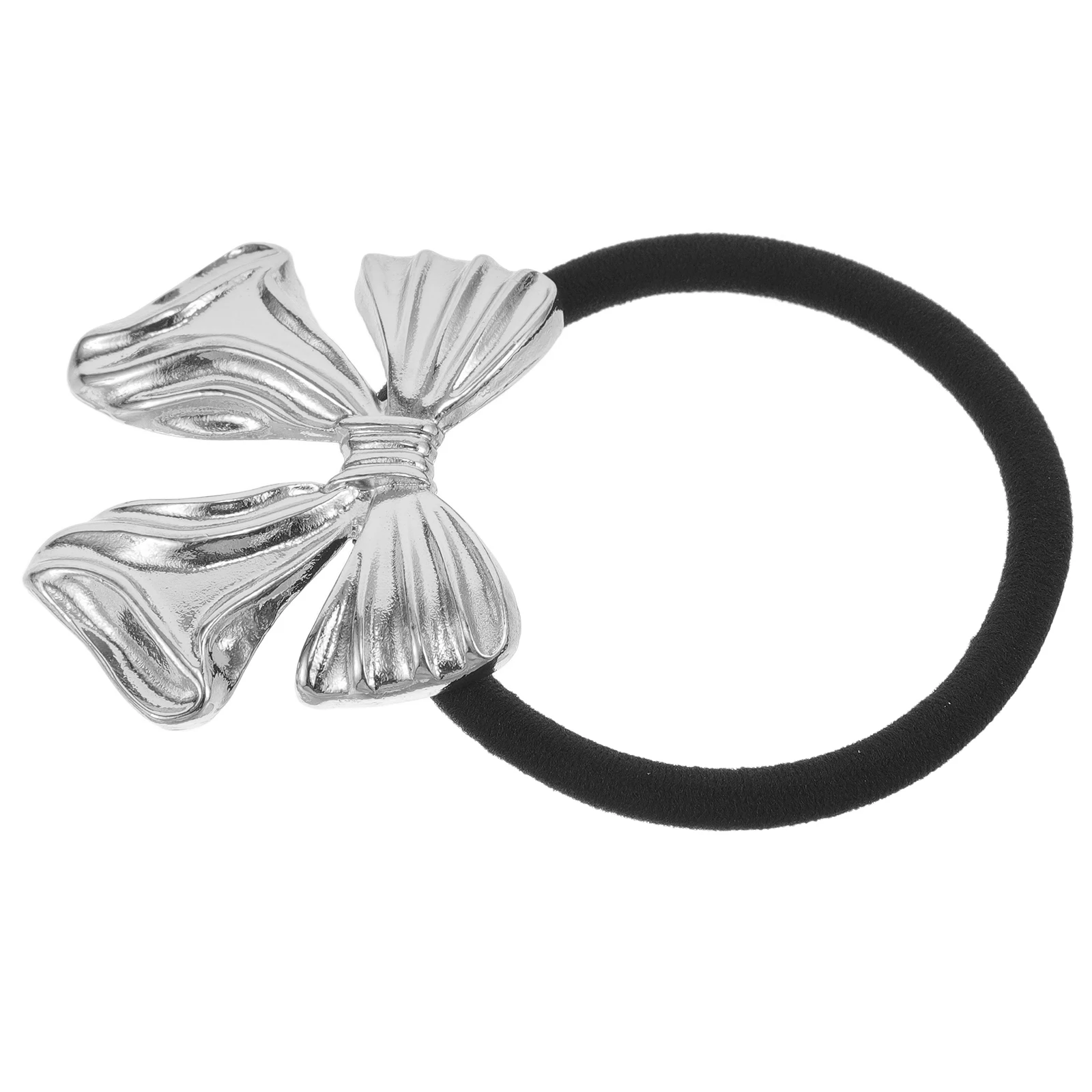 

Bow Tie Hair Band Accessories for Girls Light Luxury Elegant Bands Elastic Rope Alloy Ring Miss