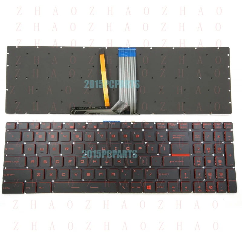 

L+ New for MSI GL63 8RC 8RD GL73 8SC 8SD 8SE 9RC 9SC 9SD 9SE Red Backlit Keyboard US