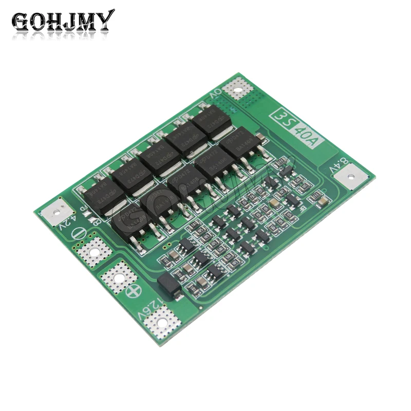 Enhance/Balance 3S 40A Li-ion Lithium Battery Charger Lipo Cell Module PCB BMS Protection Board For Drill Motor 12.6V