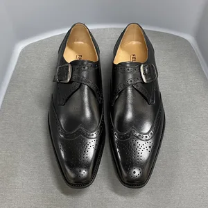 Echte Leder -Oxford -Schuhe für Männer, handgeschnitzte, formelle Geschäfte, komplettes Getreide, Vintage -Design, Bürokleid 10 Hauptverkäufe Shein Shoes - №7