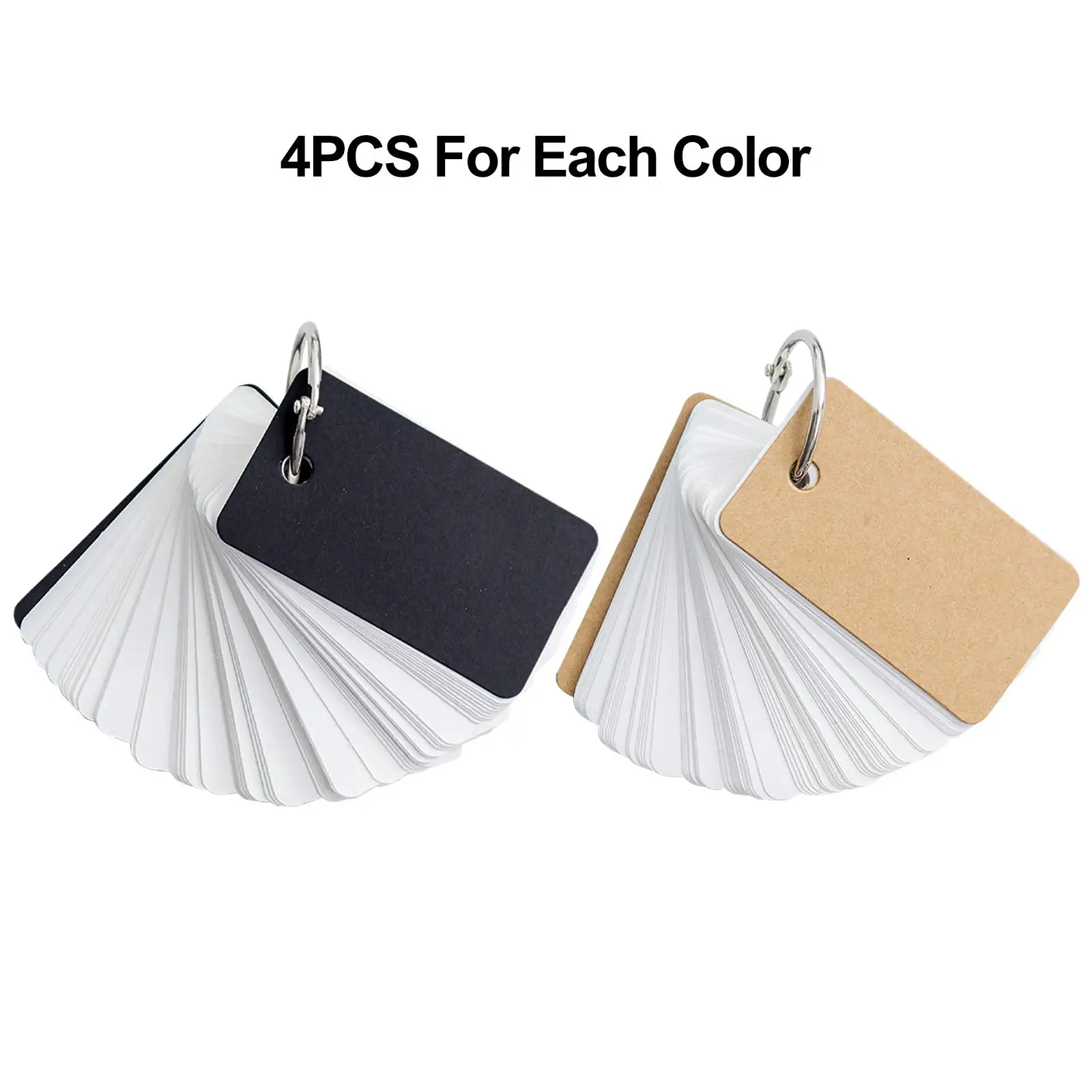 4x Flash Cards Study Note Cards DIY Index Cards Stock Memo Scratch Pads Kids