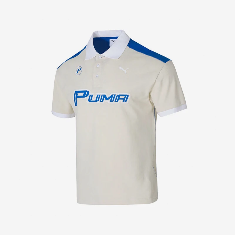 بوما حقيقية 2025 صيف جديد للجنسين المرقعة تنفس قميص بولو فضفاض 633644-87