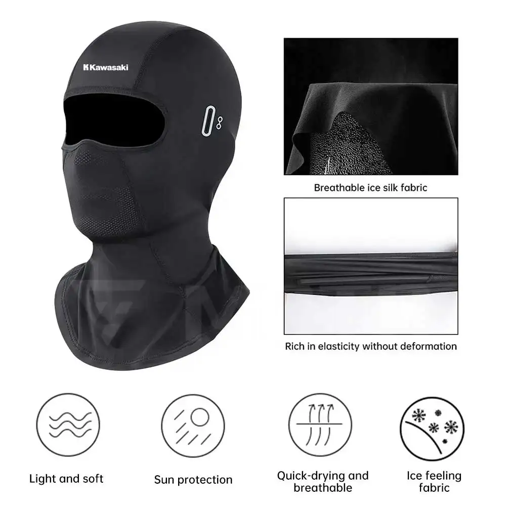 Cycling Balaclava Full Face Ski Cover Bicycle Hat Breathable Anti-UV Motocross Motorcycle Helmet Liner For kawasaki K KAWASAKI