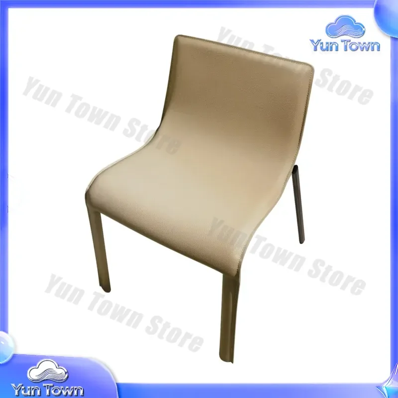Italian Minimalist Dining Chair for Home Restaurant Eating Backrest Super Leather Designer Premium Nordic Book Table Chair