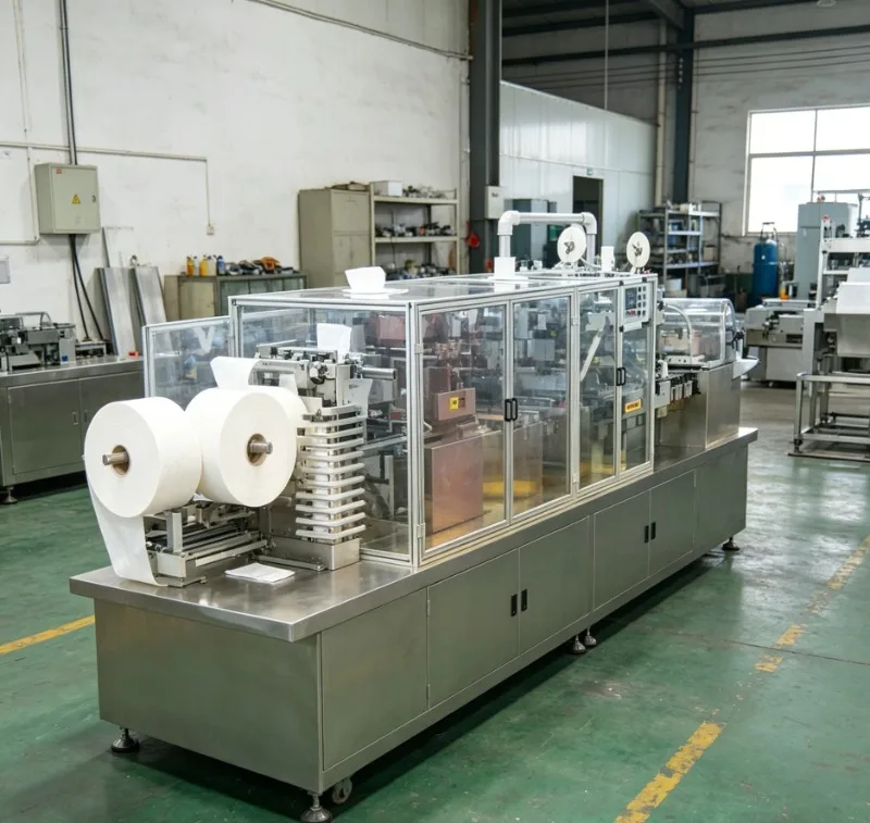 Wet Wipes Bucket Machine 20-50pcs, Ceiling Film Sealing, Hospital Food Industry