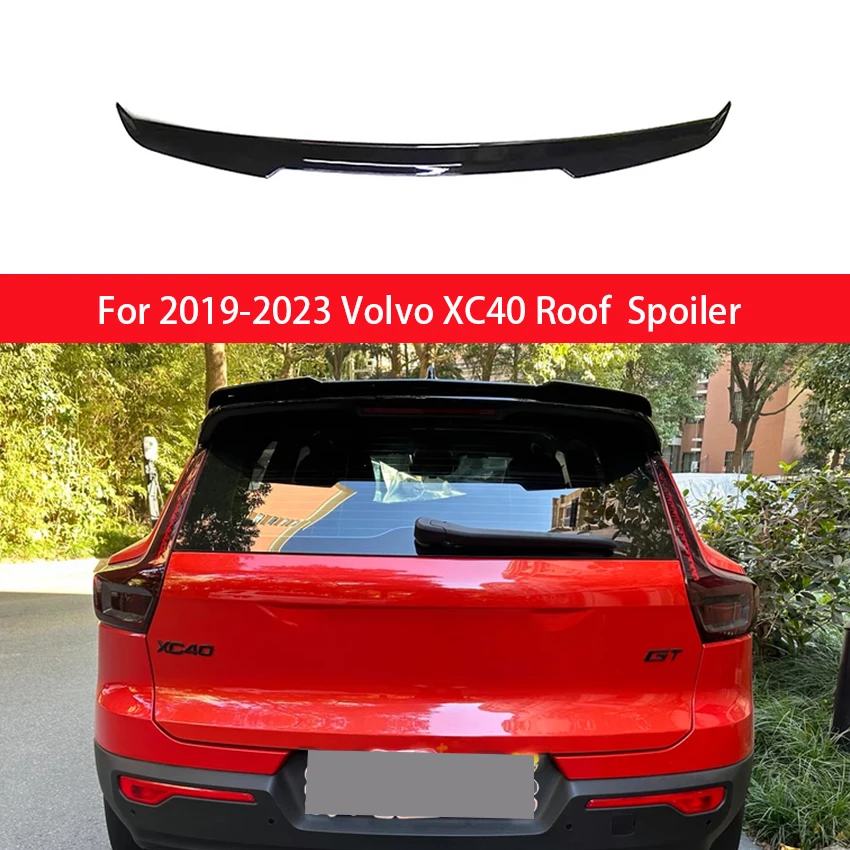

For Volvo 2019 2020 2021 2022 2023 XC40 ABS Plastic Material Parts Rear Trunk Lid Car Spoiler Rear Wing Exterior Components