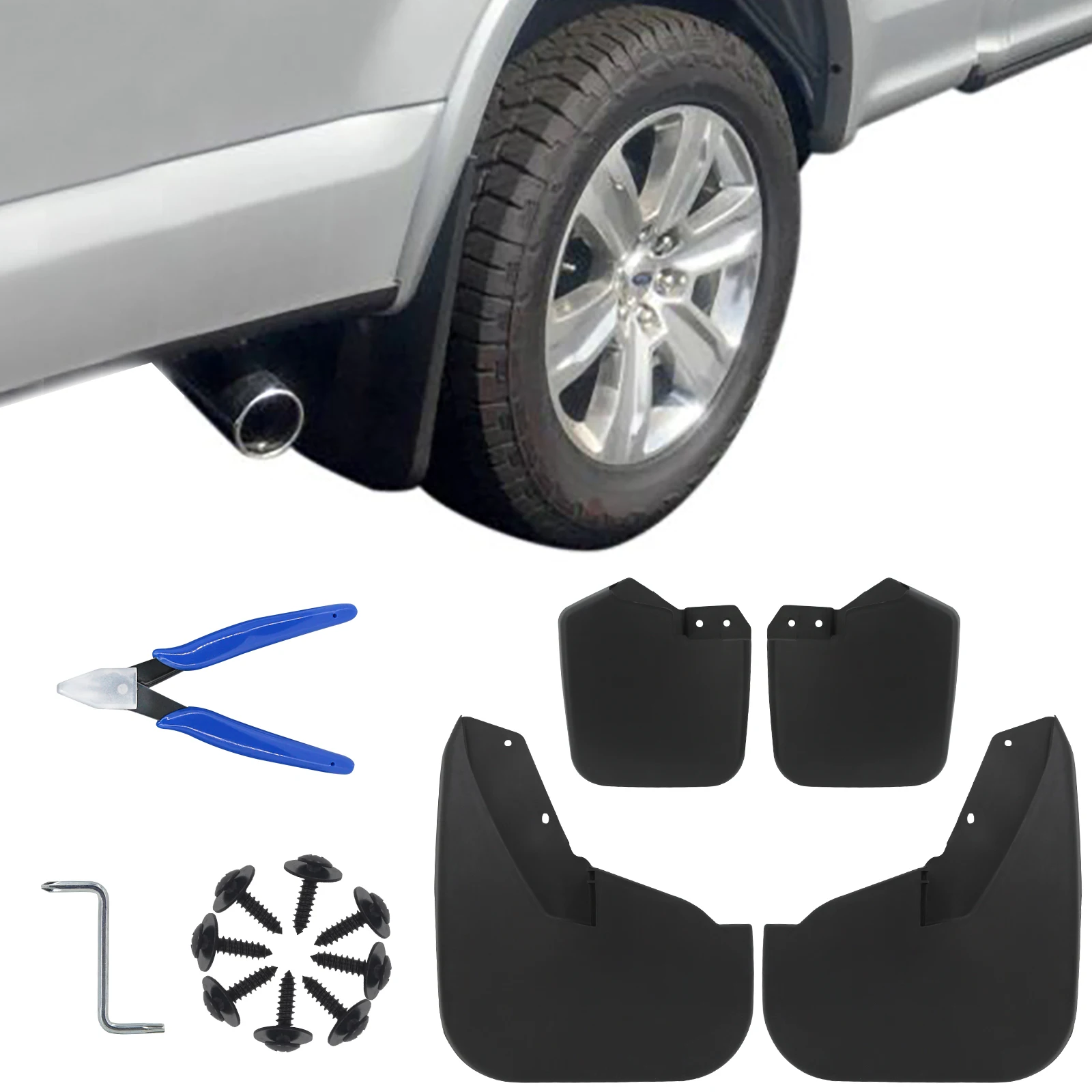 Car Mud Flaps For Ford Custom Transit Tourneo 2012-2023 Mudguards Fender Mudflaps Front Rear Splash Guard Cover Auto Accessories