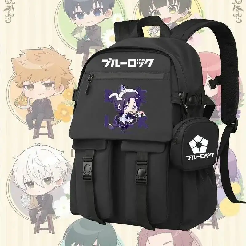 

Anime Game Breathable Mesh Black Grey Blue Lock Student Teens School Bags Backpacks For