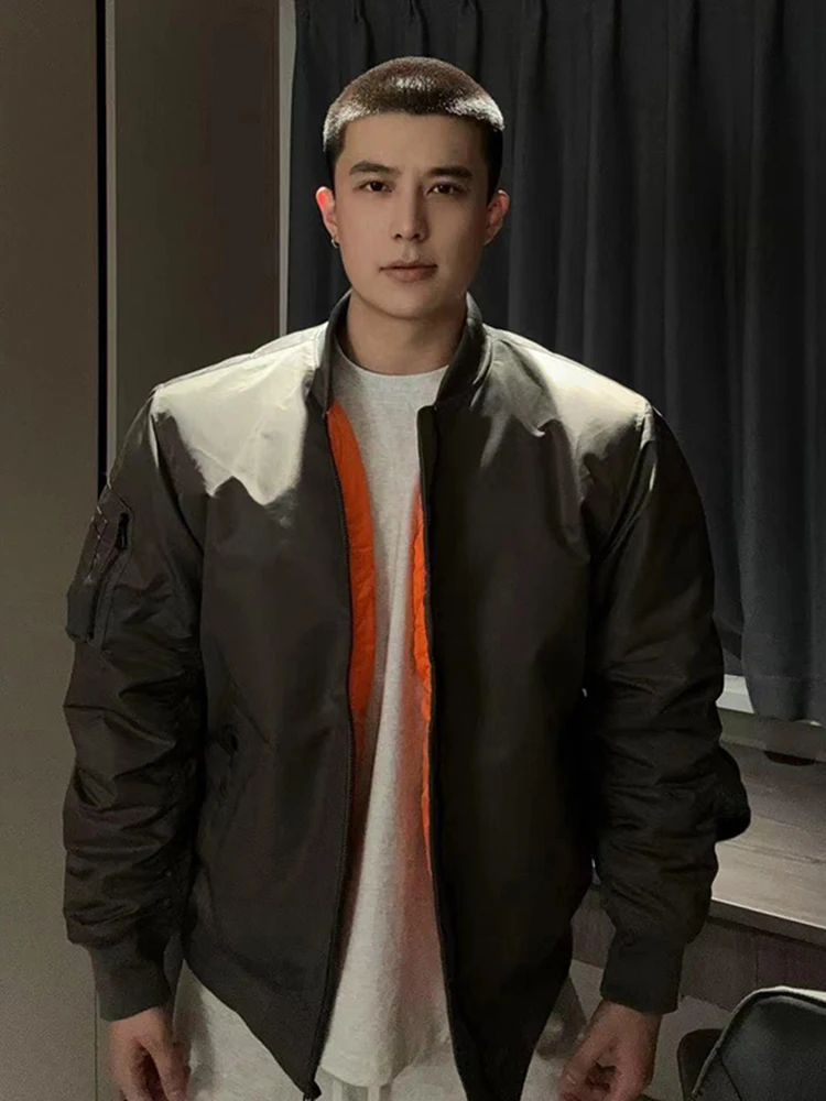 

MA1 Pilot Jacket Short Baseball Style Men's Cotton Coat American Hard Man Trendy Brand High-End Feeling Autumn Casual Wear