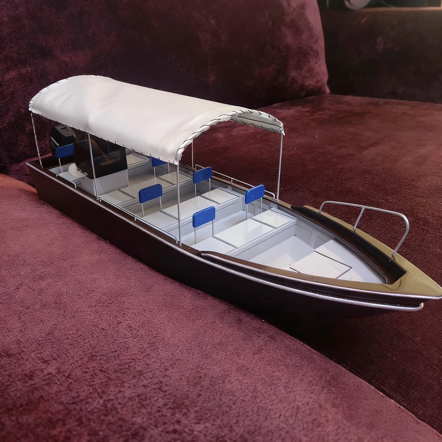 Navi RC 59 cm Modello di barca da pesca RC telecomandata con cavo singolo Stampato in 3D Modello Schiffe RC RTR Nave giocattolo Modello di barca da pesca