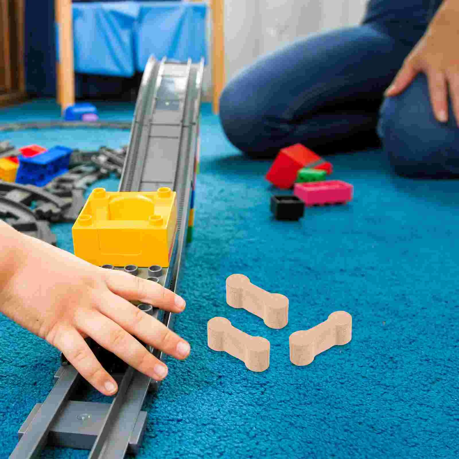 10 Pcs Train Track Accessories Connector For DIY Simple Wood Railway Model Child