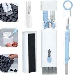 7-in-1 Cleaning Kit Computer Keyboard Cleaner Brush Earphones Cleaning Pen For AirPods iPhone Cleaning Tools Keycap Puller Set