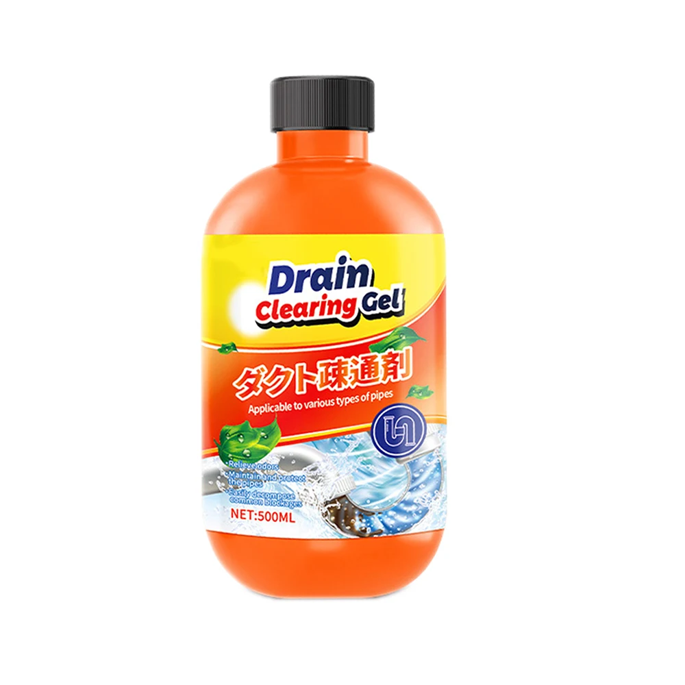 Cleaner Strong Dissolving 500 ml Clog Relief Odor Prevention Improves Drainage For Kitchens Bathrooms Toilets Washbasins