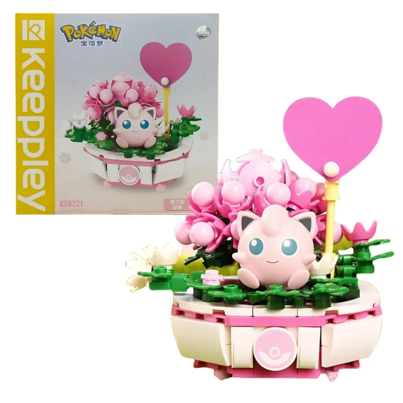 Keeppley Originele Pokemon Bouwsteenspeelgoed Pikachu Bulbasaur Plant Ingemaakte Cartoon Model Puzzel Decoratie Speelgoed Kindercadeau