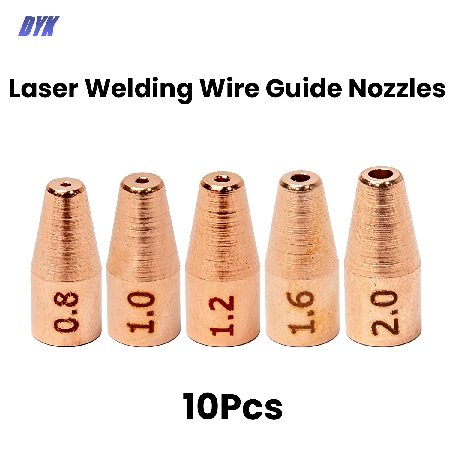 10Pcs M5 Laser Welding Wire Guide Nozzles Single Wire Feed Nozzles for CQWY SUP QILIN WSX HANWEI Laser Welding Gun Head