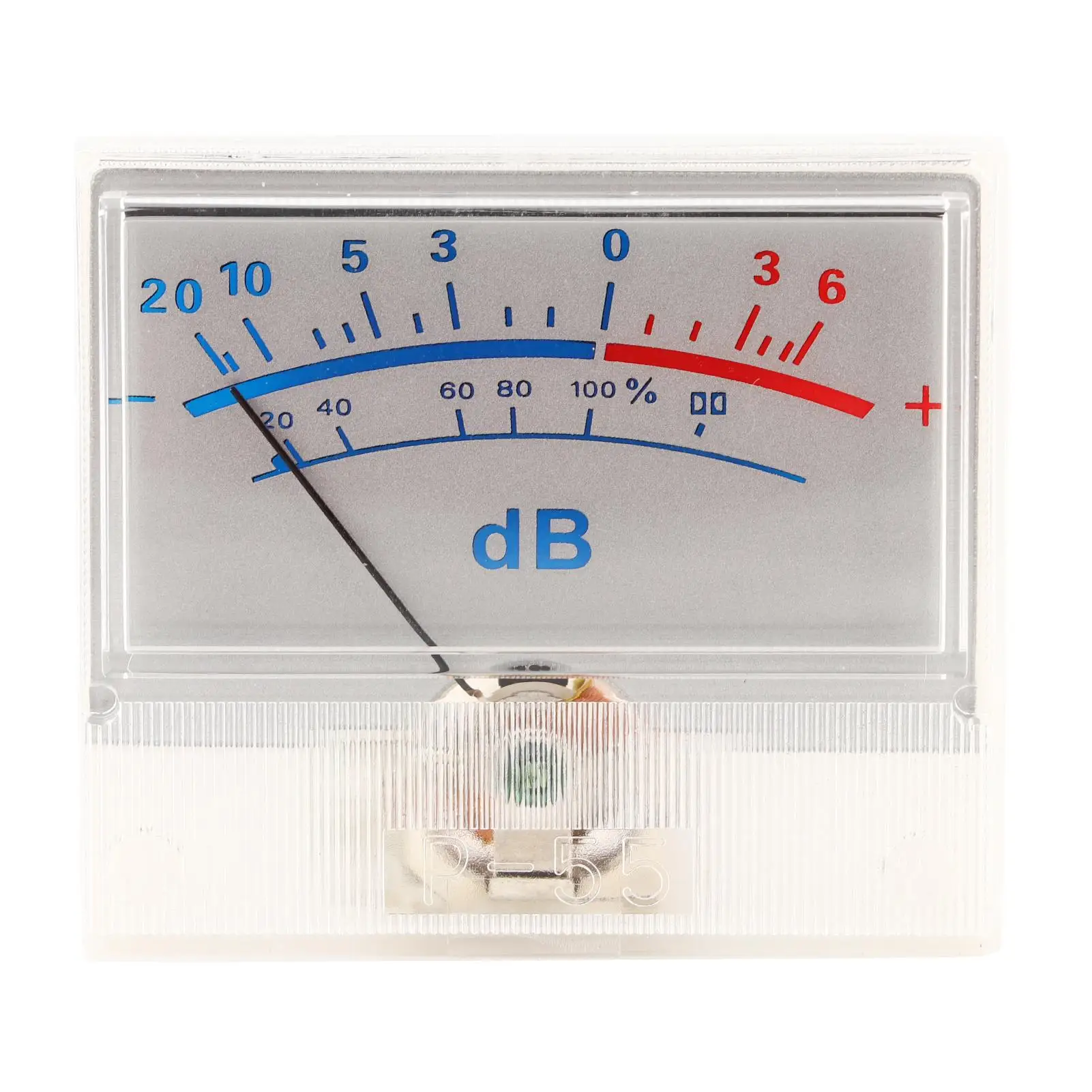 High Accuracy VU Meter P55 - 20-6dB Power Amplifier DB Meter with Pointer Dial for Testing