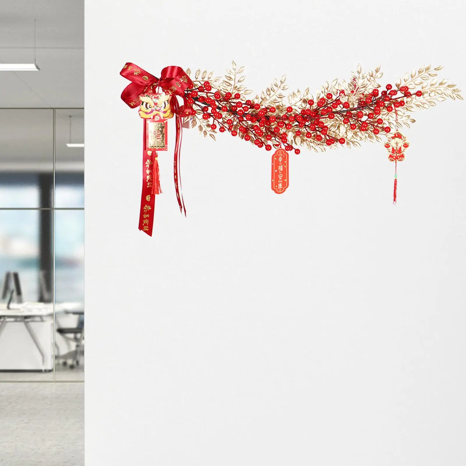 زينة السنة الصينية الجديدة 2025 مهرجان الربيع لغرفة المعيشة جدار المنزل #4