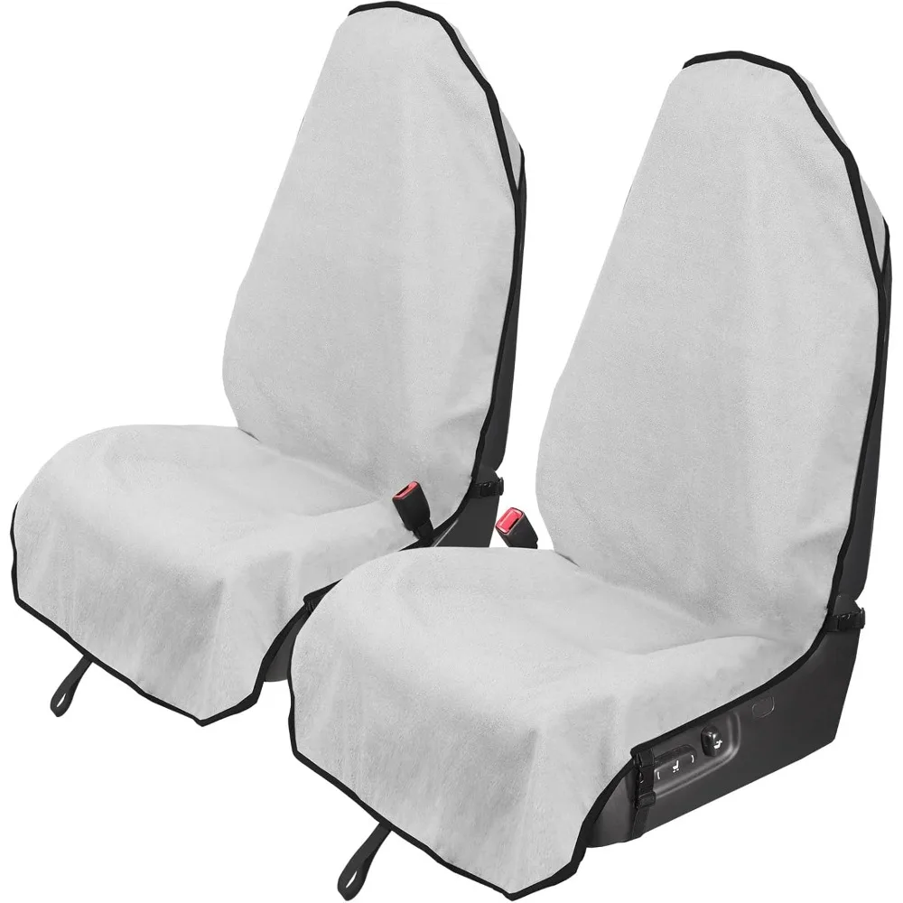 

Комплект из 2 белых водонепроницаемых чехлов на автомобильные сиденья, можно стирать в машине для фитнеса и активного отдыха