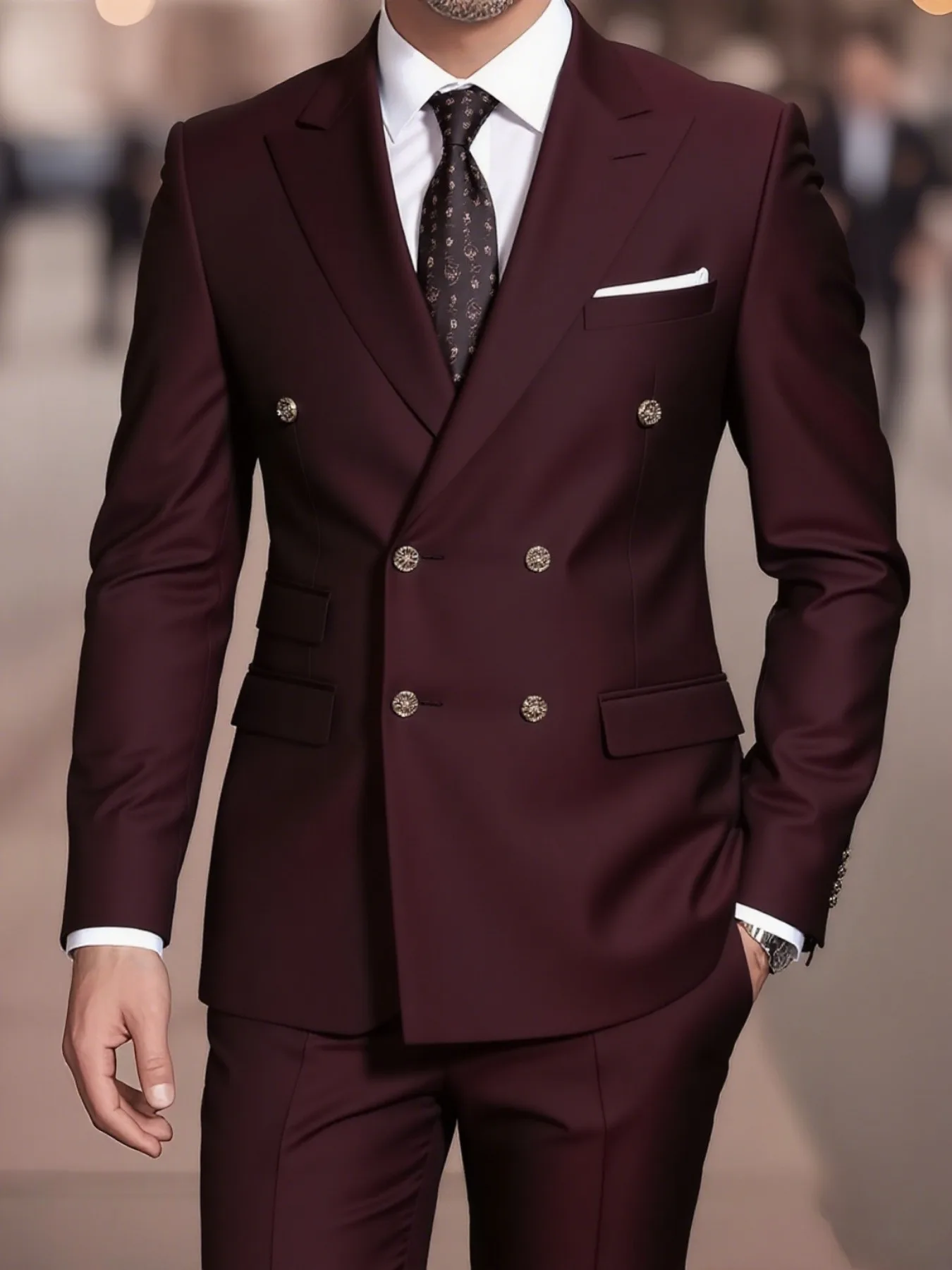 

Костюм для жениха (2 шт.) — приталенный, для весенне-летних торжеств и свадеб