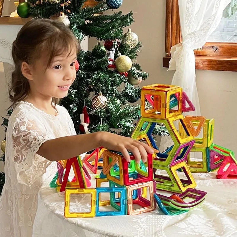 New 84pcs/119pcs Magnetic Building Blocks, Large Size STEM Toy, Educational Building Block Set, Magnetic Toy, Children's Toy,
