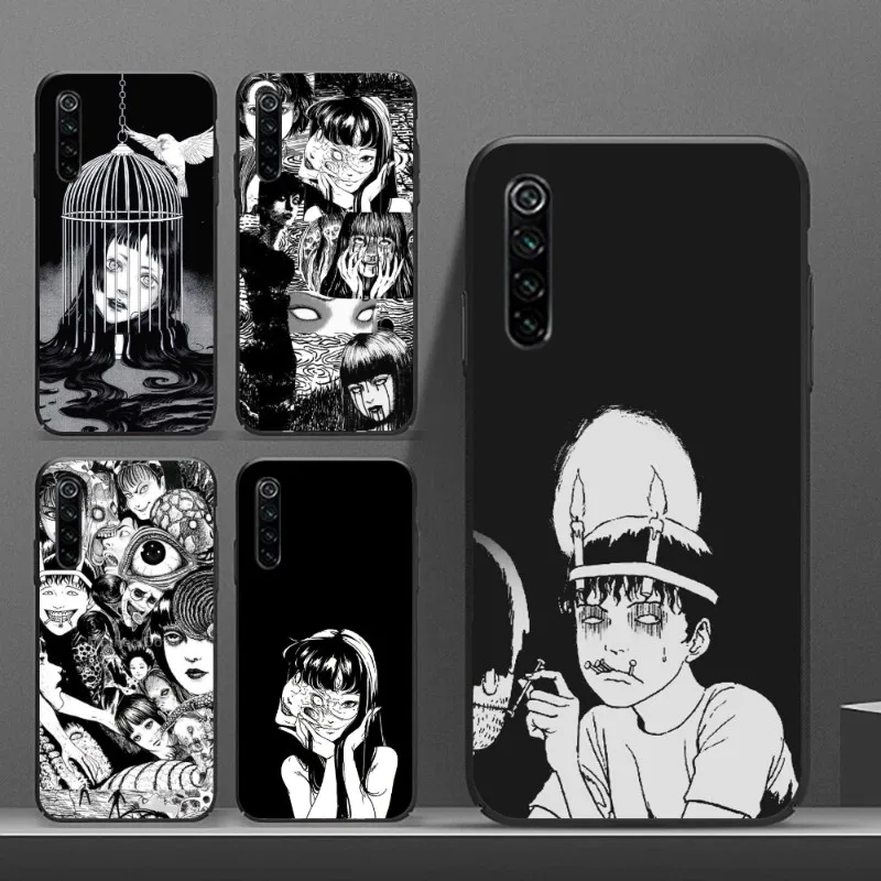 Junji ito Tomie Phone Case for Realme GT 2 9i 8i 7i Pro X50 X2 C35 C21 C20 C11 C3 Black Silicone Phone Funda Cover