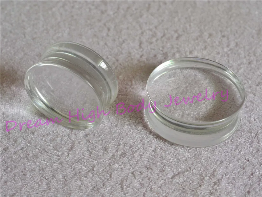 Imagem -03 - Acrílico Duplo Flare Clear Expander Ear Plugs Flat Flesh Tunnel Stretcher Taper 22 mm 24 mm 30 mm Maior Tamanho Body Piercing Jóias