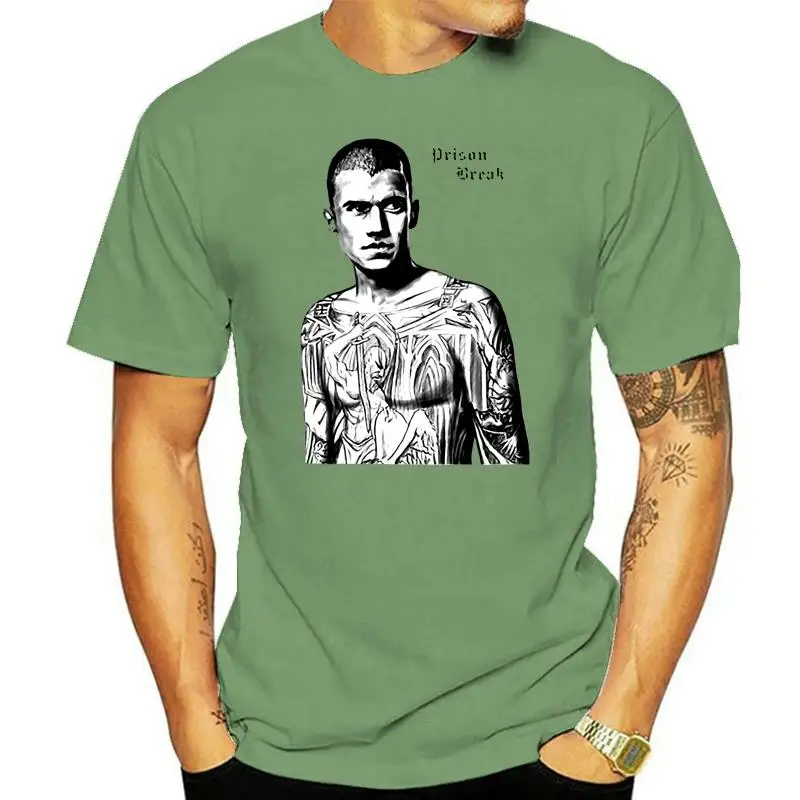 New Michael Scofield Prison Break Men's T-Shirt Size S-3XL Short Sleeve O-Neck Cotton T shirts