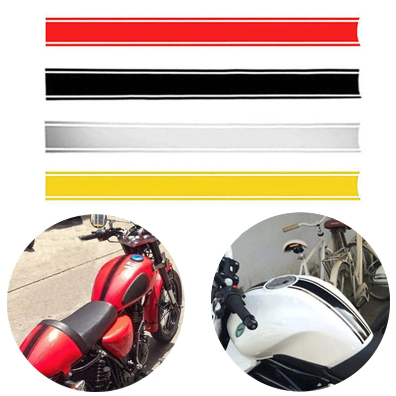 Motorcycle Tank Sticker Cowl Stripe Decal DIY Fuel Gas Tank Decal Stickers Self Adhesive Decal Sticker for Cafe Racer 50cm