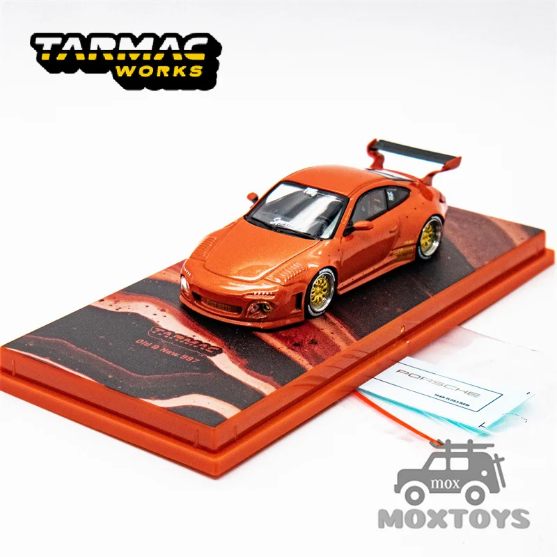 Tarmac Work 1:64 Old & New 997 Red Metallic Diecast Model Car