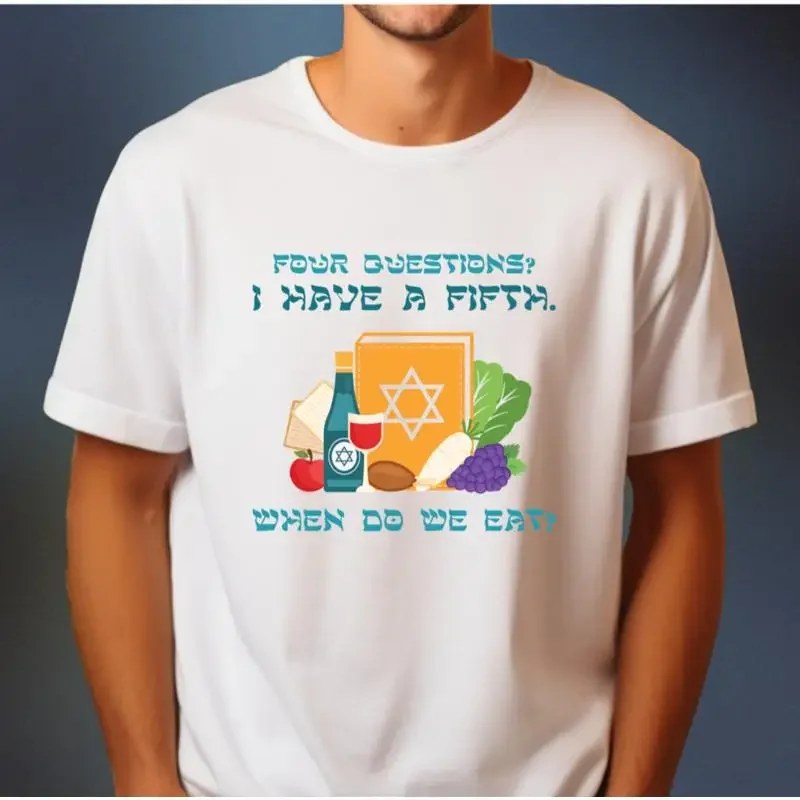 Passover Four Questions T Shirt S 3XL