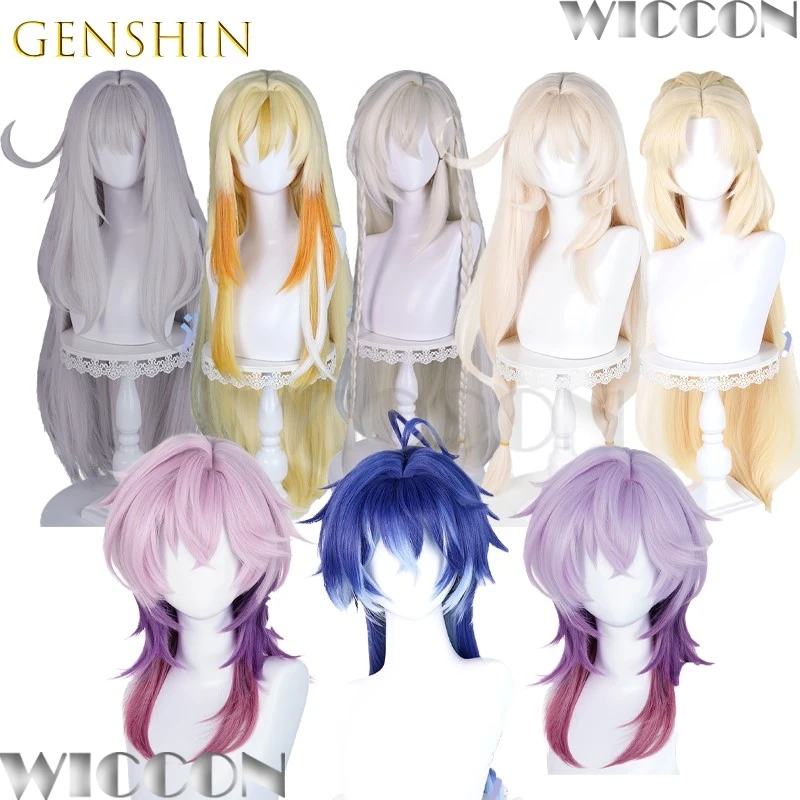Flins nocole reeyn alice durin Istaroth ronova Genshin Impact Cosplay peluca conjunto juego de rol hombre mujer accesorio para el cabello fiesta de Halloween Cos