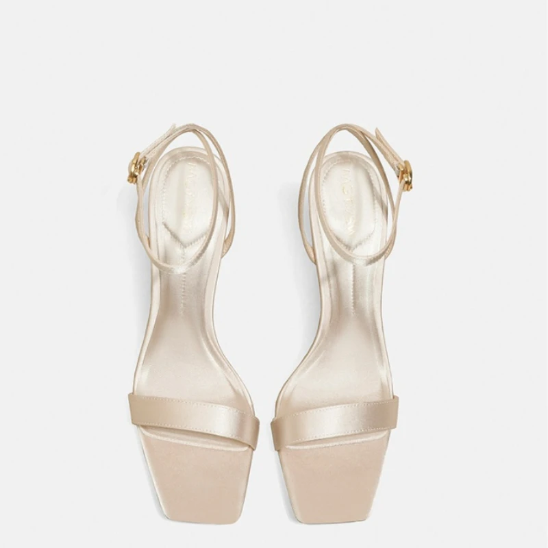 Quadratische offene Damen-High-Heel-Sandalen – Sommer 2026 Neuer Stil, hochwertige, modische Freizeit- und Party-Sandalen mit Schnalle für Damen – Detail 7