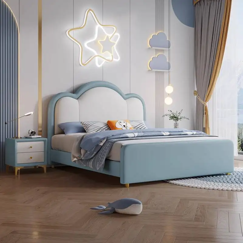 عادي الشمال سرير أطفال الديكور بسيط أبيض تصميم واحد سرير أطفال الأميرة نمط الحديثة Lettino لكل أثاث بامبيني المنزل #3