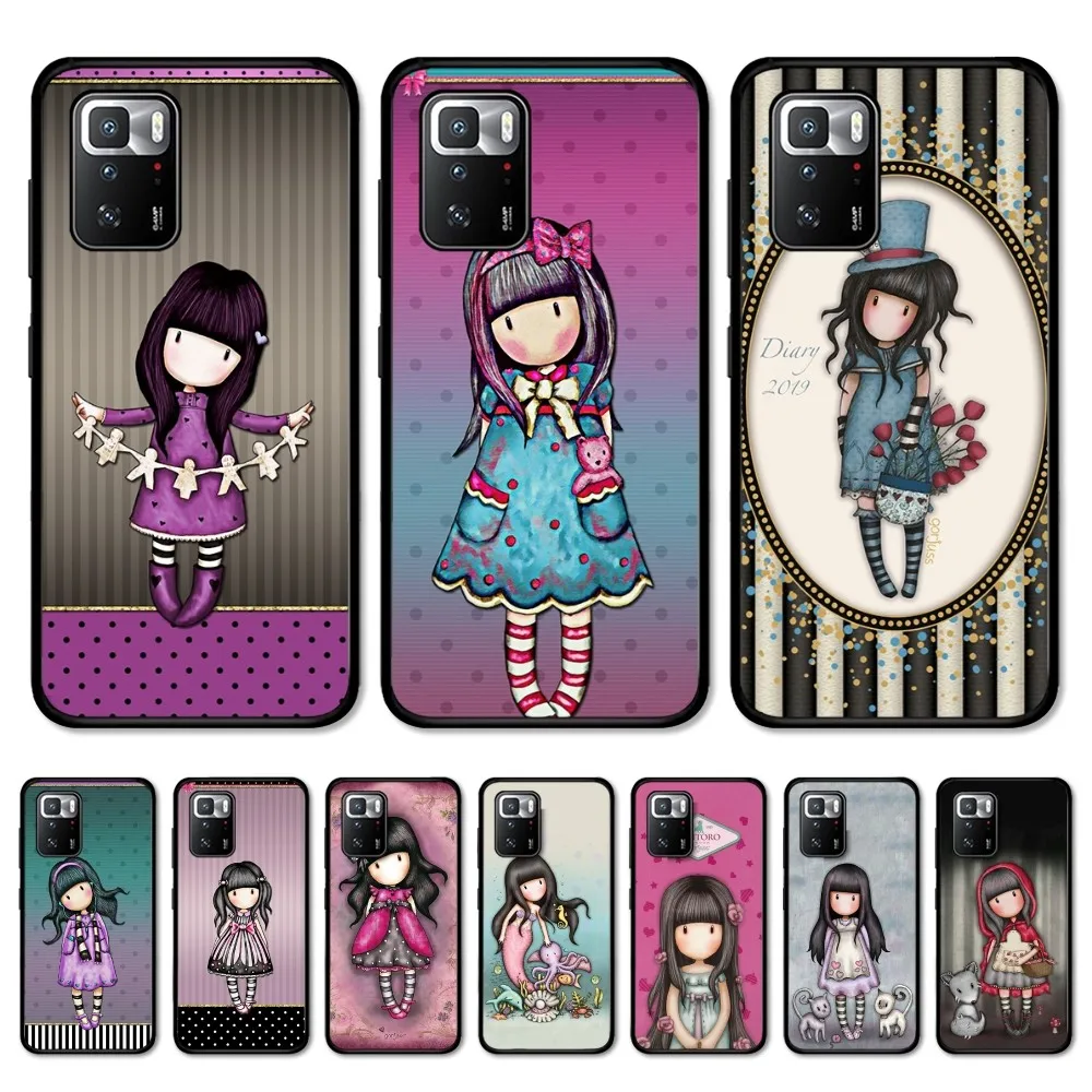 S-Santoro girl G-Gorjuss Phone Case For Redmi Note 4 X 5 A 6 7 8 T 9 9S 10 11 11S 11Epro Poco M3 pro