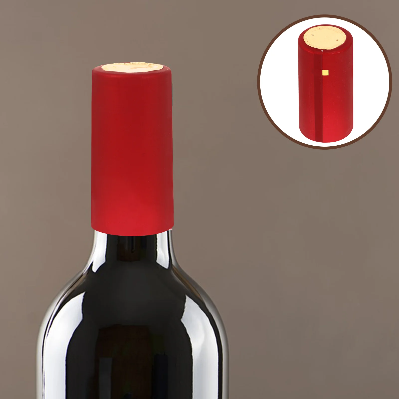 

100 PCS Corker Red Bottle Sealing Film Sealer Machine Heat Shrink Capsules For Board