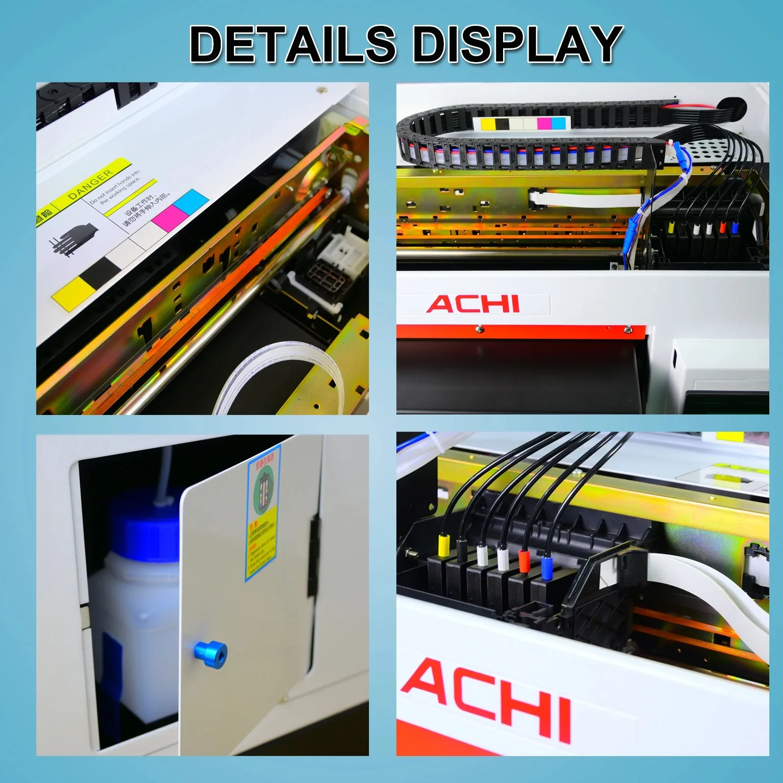 الاتحاد الأوروبي الأسهم ACHI A4 طابعة UV LED الرقمية L800 UV طابعة ل شقة مطبوعة المعادن تنقش زجاجة الاكريليك اسطوانة آلة الطباعة