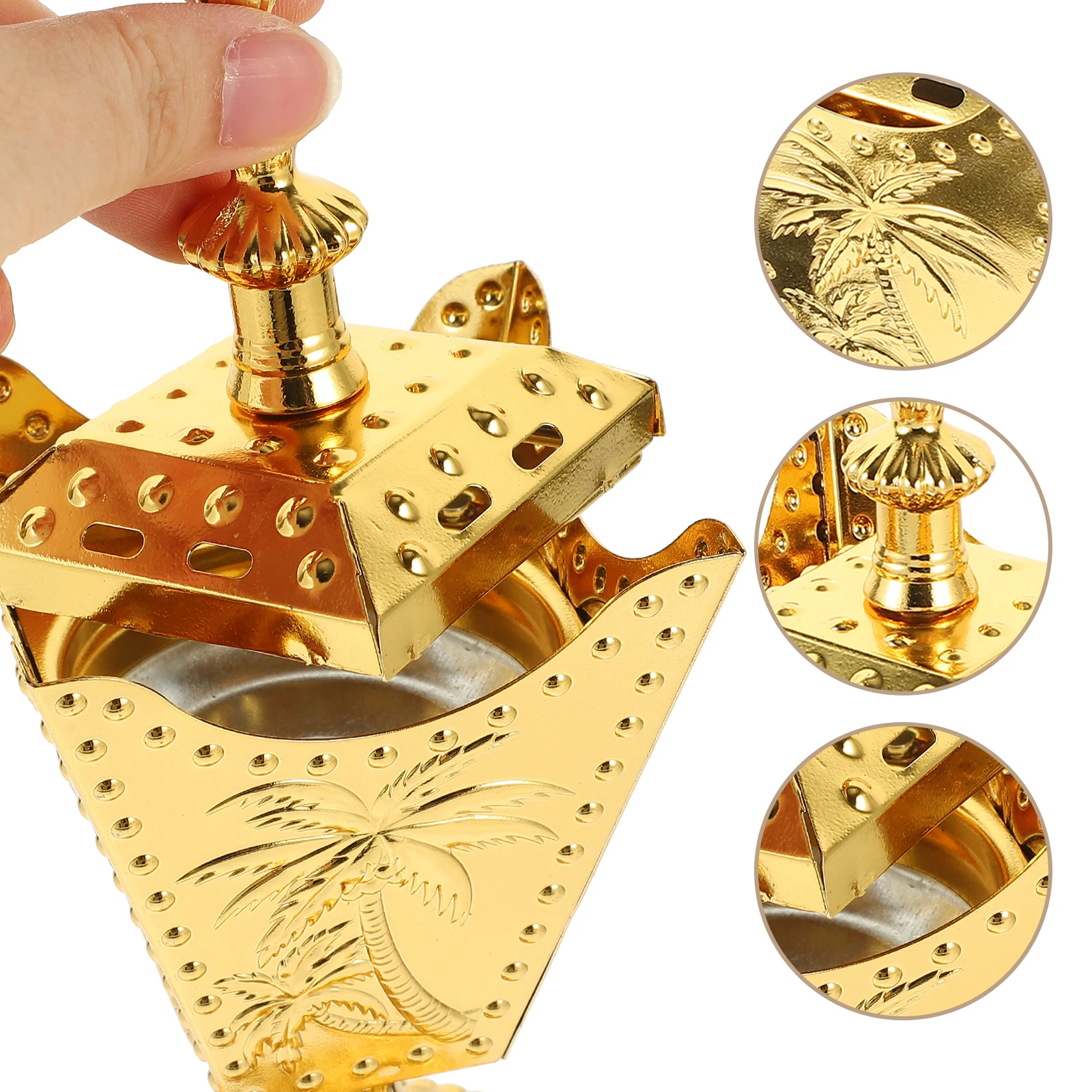 

Retro Electric Incense Burner Plug In Metal Censer Tabletop Home Decor For Living Room Bedroom Yoga Room Desktop