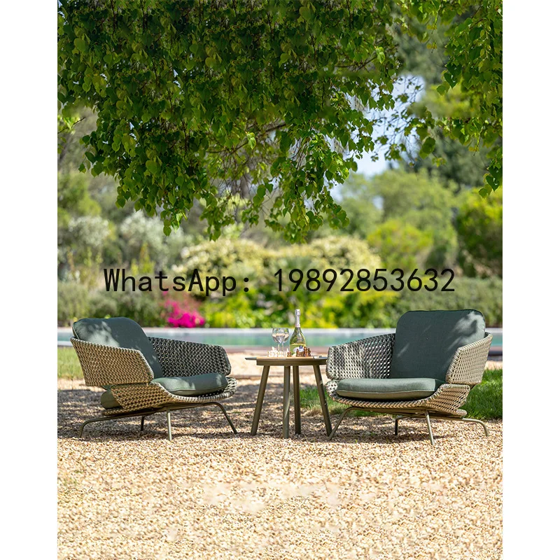 XL Outdoor Sofa Courtyard Rainproof Sunproof casual Villa Garden Furniture Hotel Balcony Table and Chair