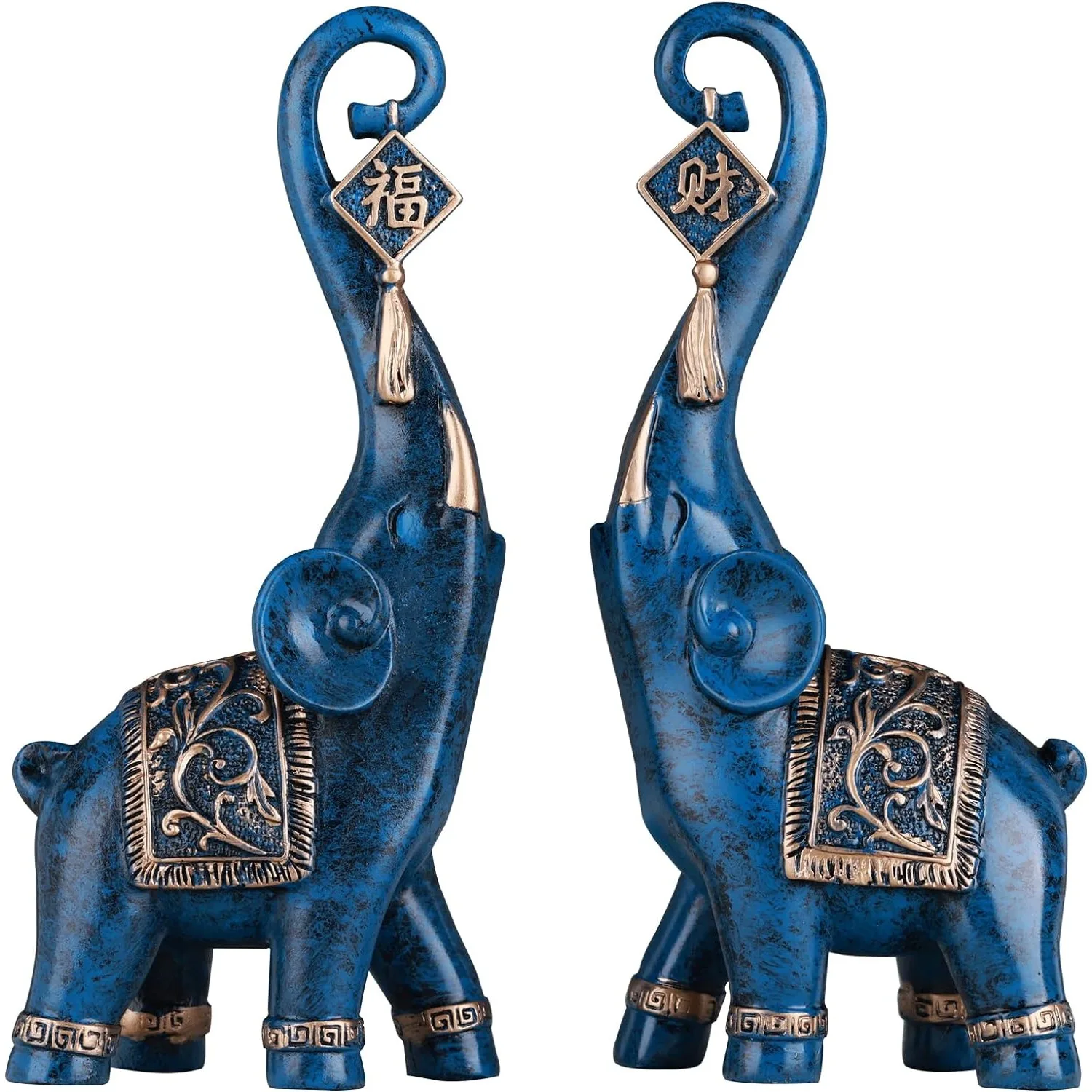 2pcs Elephant Home Decoration,Elephant Statue Decoration Home, Elephant Gift Living Room Entrance Decorations