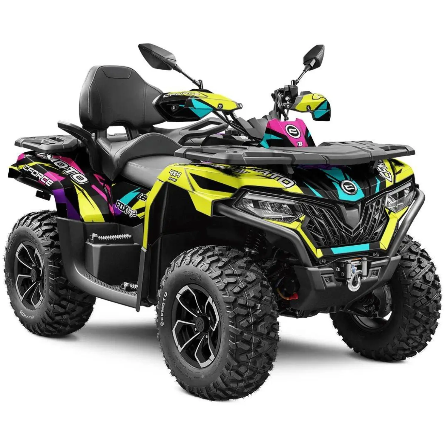 Motorcycle Body Fairing Sticker Decal Protective Quads / Atv 4x4 Full Graphic Kit For CFMOTO CFORCE 600 625 2020-2024 Design-2