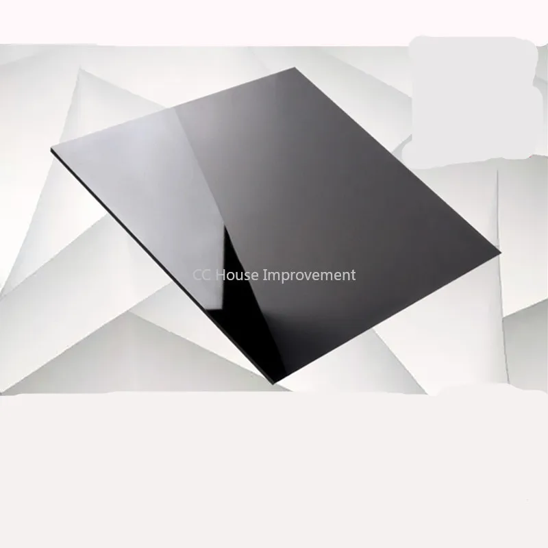 Acrylic Board Glossy Pure Black Plexiglass Plastic Sheet Organic Glass Polymethyl Methacrylate 200mm*200mm