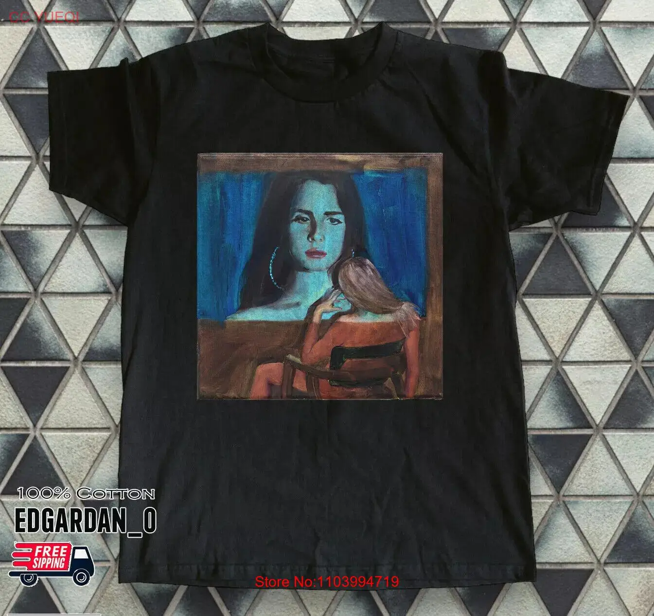 Lana Del Rey American Flag T-Shirt S-3XL