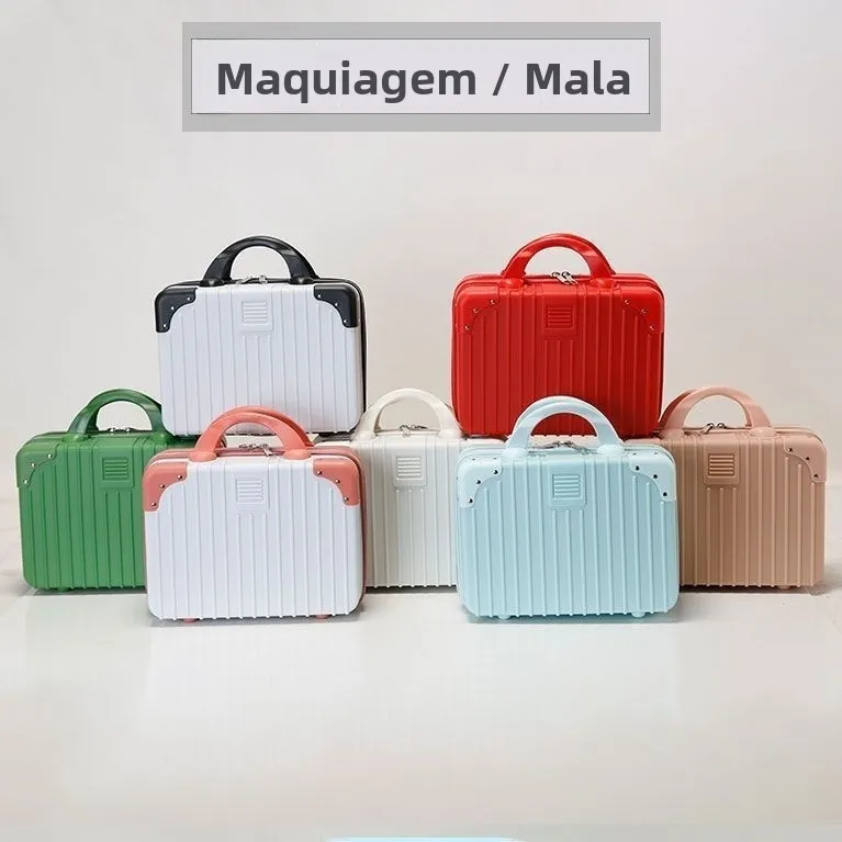 Caixa de Armazenamento Cosmético Portátil e Leve, Bolsa de Viagem Compacta, Organizador de Bagagem, Material Durável em ABS+PC