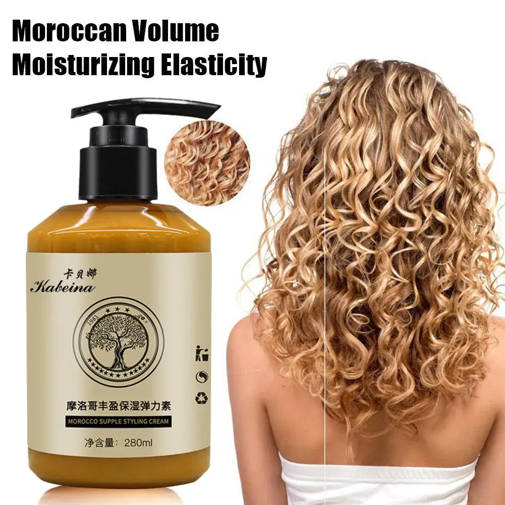 Curling Moisturizing Elastin Perm Hair Care Fluffy Spray Cream Elastin Products Styling Curls Hair Curly Hairdressing Hair E4i0