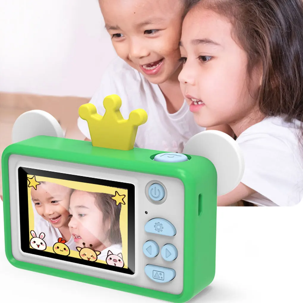 Mini fotocamera fotografica digitale per bambini telecamere per bambini ragazzi con scheda SD da 32GB cappotto in Silicone giocattoli per cartoni animati videoregistratore