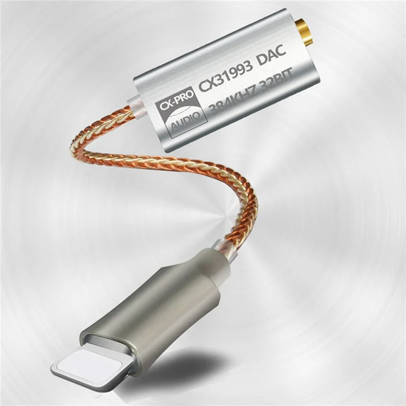 【NEU】CX31993 Hifi DAC Kopfhörerverstärker Audiodekodierung AMP Adapter Soundkarte Digital Decoder 32Bits/384Khz für iPhone IOS