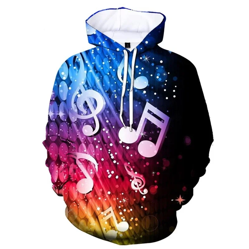 

Fashion Novelty Musical Note 3d Print Hoodies For Men Autumn New Long Sleeves Pullover Sweatshirts Casual Tops Sweater Clothes