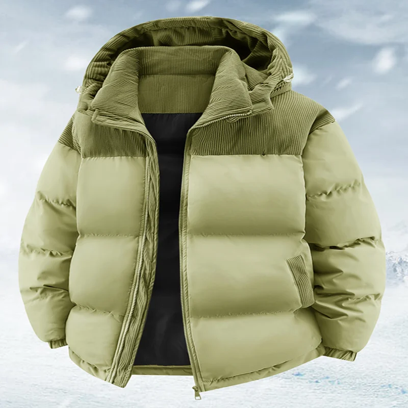 

Winter New Thick Men's Windproof Warm Cotton Jacket Comfortable Breathable High-quality Fashionable Versatile Spliced Jacket